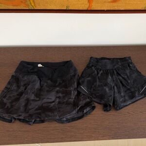 lululemon athletica Black Camo Athletic Shorts